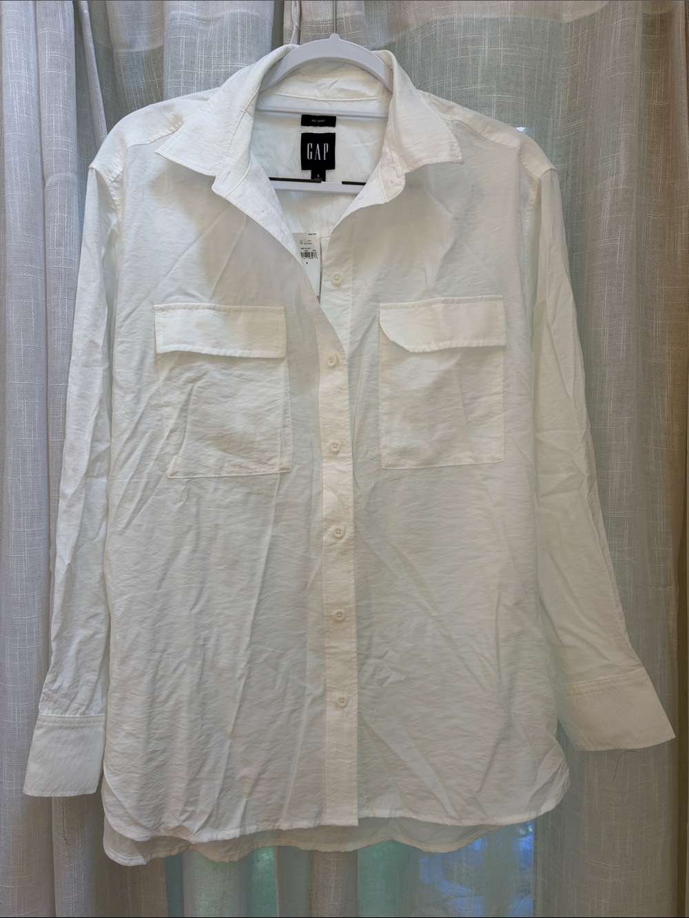 NWT Women’s Button Down Utility Big Shirt sz S